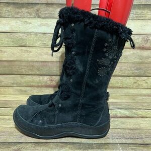 The North Face Black Suede Artic Lace Up Winter Boots